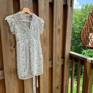 Sweet Sheer Ruffled Floral Maternity Blouse